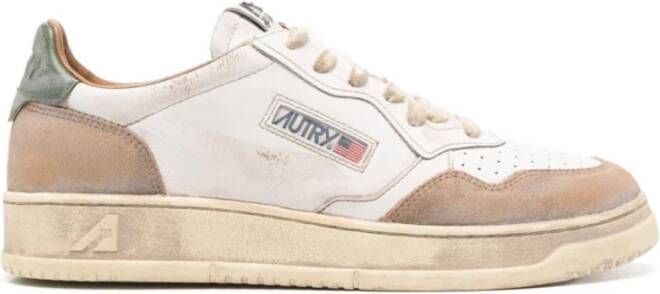 Autry Lage Suède Vintage Sneakers White Heren