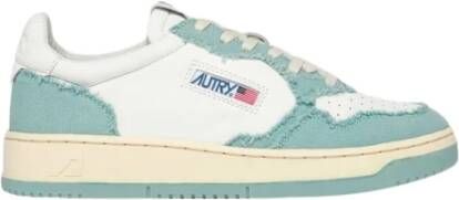 Autry Vintage Leren Sneakers met Contrastdetails Multicolor Dames