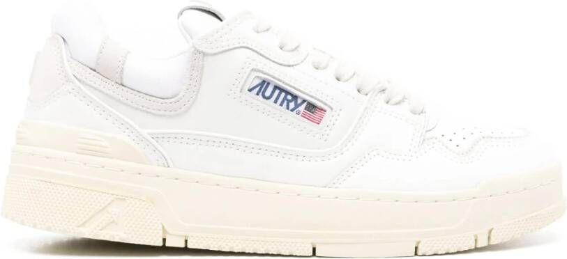 Autry Witte Sneakers met Kalfsleer en Suède White Dames