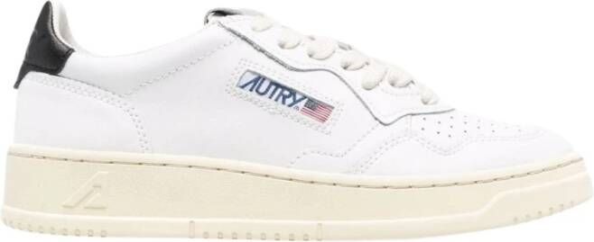 Autry Lage Top Wit Zwart Sneakers White Dames