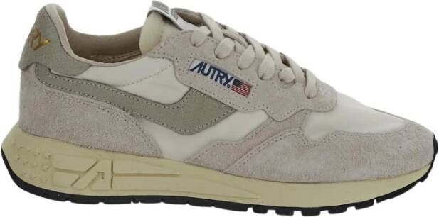 Autry Reelwind Sneakers Vintage-geïnspireerde Prestatieschoenen Beige Heren