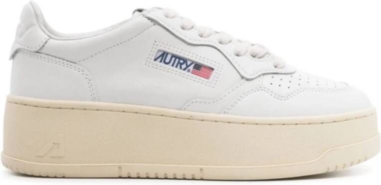 Autry Lage Witte Platform Sneakers White Heren