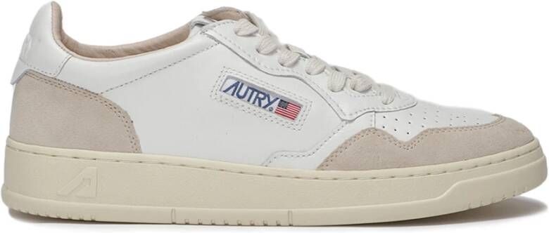 Autry Action low top sneakers leer leer rubber Stof 39 Wit