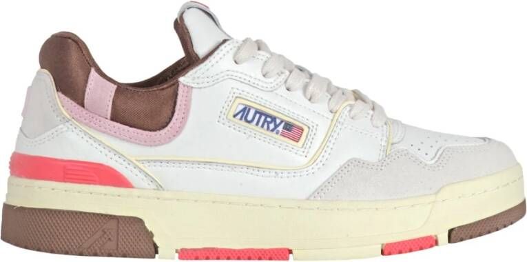 Autry Leren en suède sneakers met logo Multicolor Dames