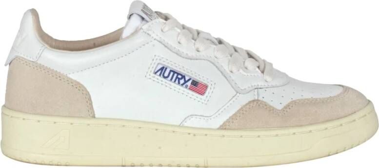 Autry Leren en suède sneakers met logo White Dames