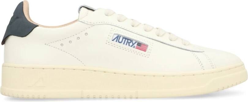 Autry Leren lage sneakers met contrasterende hiel White Heren