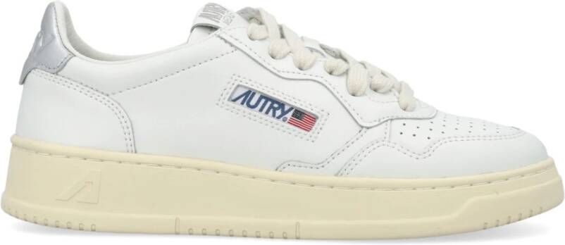 Autry Leren lage sneakers met geperforeerd paneel White Dames