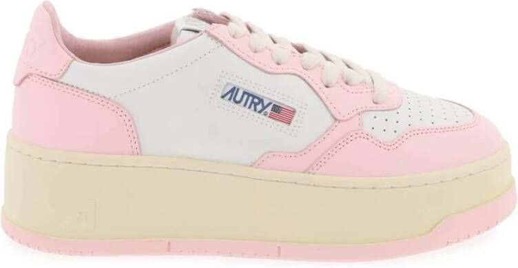 Autry Roze platte schoenen met kleurblok ontwerp Multicolor Dames