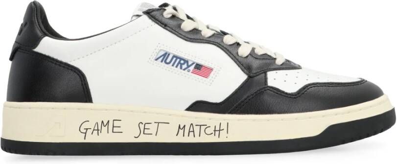 Autry Leren lage sneakers met kleuraccenten White Heren