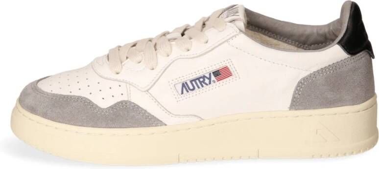 Autry Leren Low-Top Sneaker met Iconisch Logo White Heren