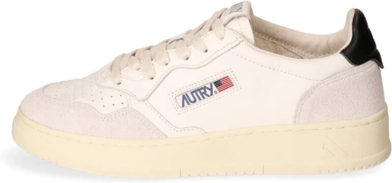 Autry Leren Low-Top Sneaker met Iconisch Logo White Heren