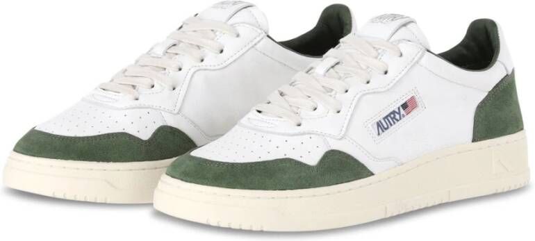 Autry Vintage Medalist Leren Sneakers Groen Wit White Dames