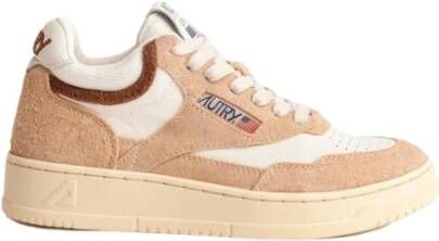 Autry Leren Mesh Sneakers Beige Heren