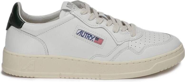 Autry Leren sneaker met ronde neus White Heren