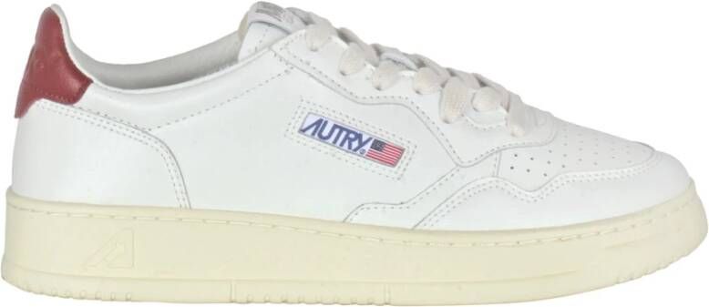 Autry Leren Sneakers met Geborduurd Logo White Dames