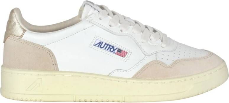 Autry Leren Sneakers met Geborduurd Logo White Dames