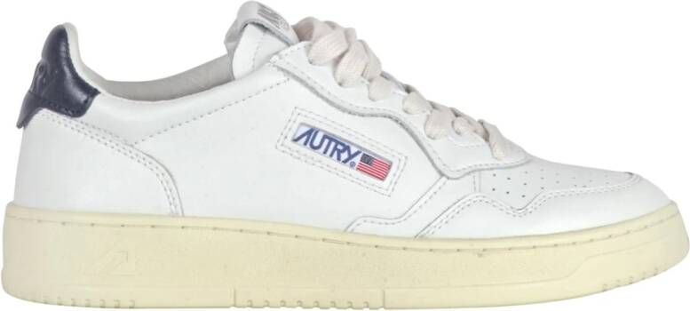 Autry Leren Sneakers met Geborduurd Logo White Dames