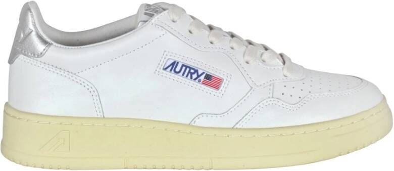 Autry Leren Sneakers met Geborduurd Logo White Dames