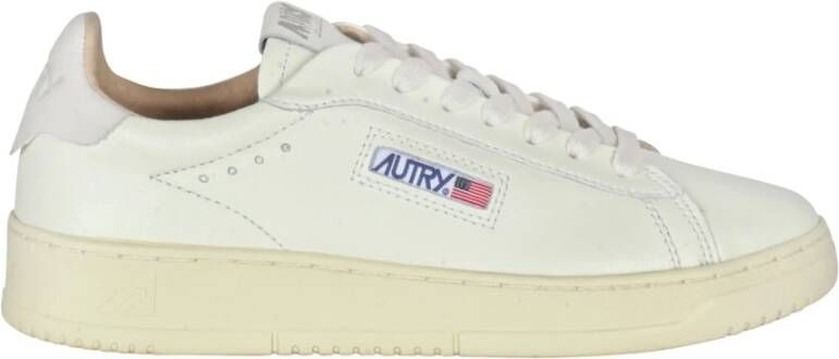 Autry Leren sneakers met logodetails White Dames