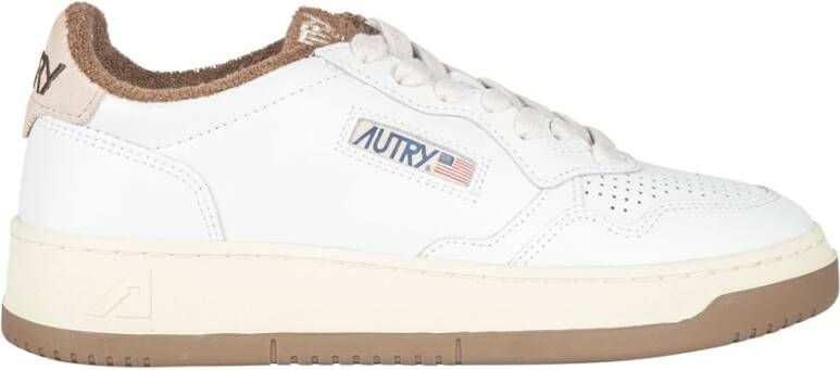 Autry Leren Sneakers met Microperforaties White Dames