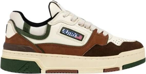 Autry Leren sneakers met suède inzetstukken Multicolor