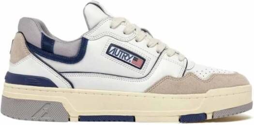 Autry Leren Sneakers met Suède Inzetstukken White Heren