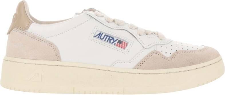 Autry Vintage-geïnspireerde lage Ls58 suède sneakers White Heren