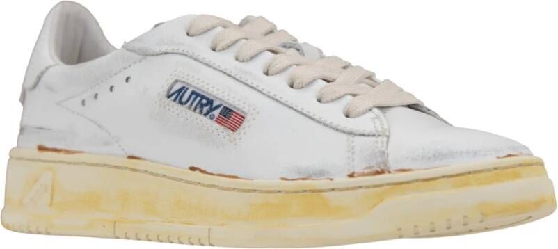 Autry Leren Veterschoenen voor Dames White Dames