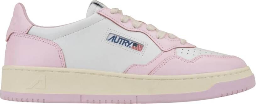 Autry Leren Vetersneakers voor Dames White Dames