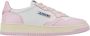 Autry Witte en Roze Lage Leren Sneakers Witte Roze Leren Sneakers voor Dames Multicolor White Dames - Thumbnail 18