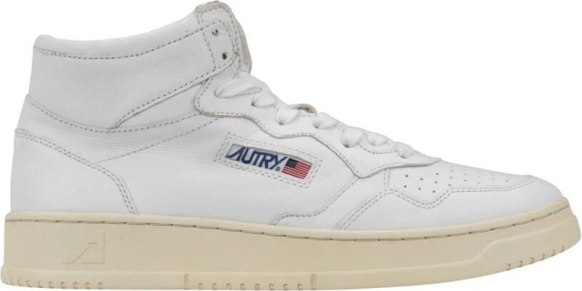 Autry Leren Vetersneakers White Heren