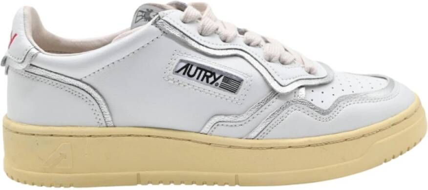 Autry Liberty Open Low Sneakers Wit Zilver White Heren