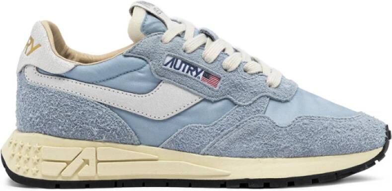 Autry Lichtgewicht hardloopsneakers met suède en nylon Blue Dames