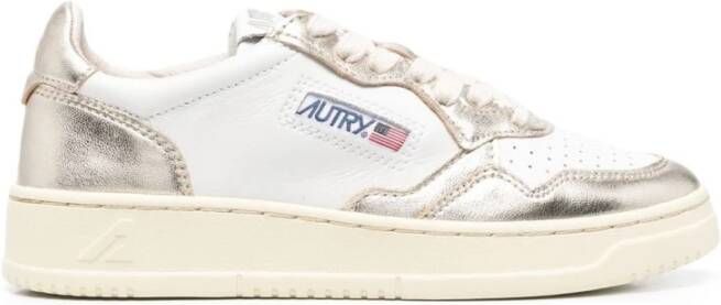 Autry Logo-Patch Veterschoenen Wit Dames