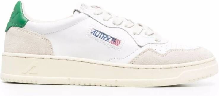 Autry Logo Zij Sneakers met Geperforeerde Details White Heren