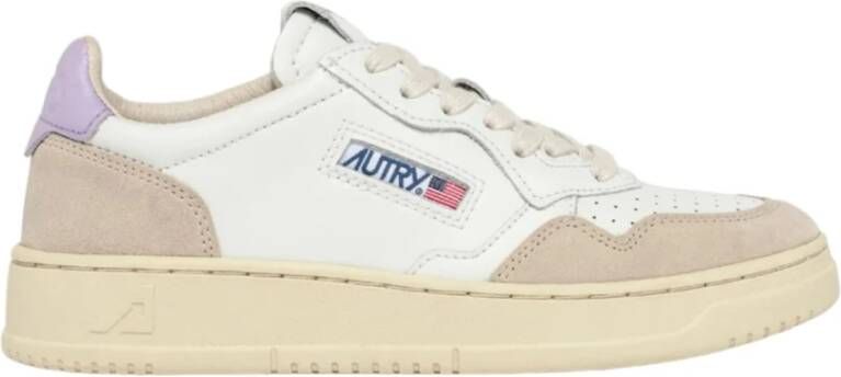 Autry Witte Medalist Sneakers met Logo Patch Multicolor Dames