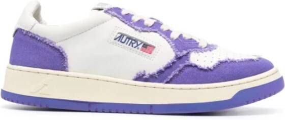 Autry Medalist 01 Lage Sneakers Wit Violet Multicolor Heren