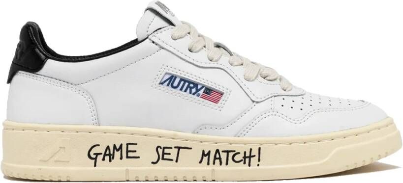 Autry Medalist Lage Leren Sneakers Wit & Zwart White Heren