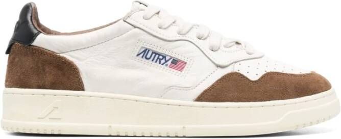 Autry Medalist Lage Leren Suède Sneakers Brown Heren