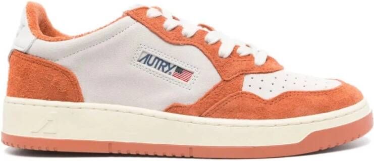 Autry Medalist Lage Leren Suède Sneakers White Heren