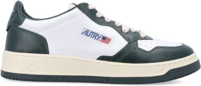 Autry Medalist Leren Sneakers Wit Groen White Heren