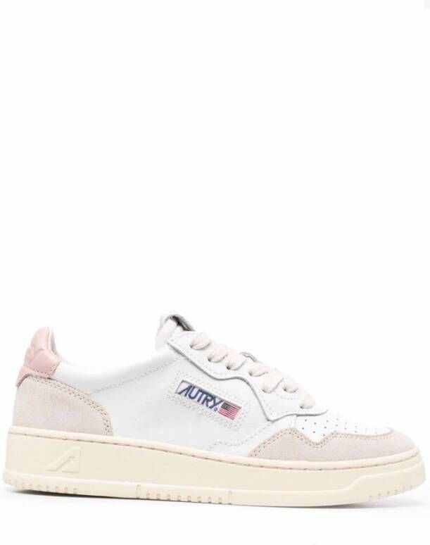 Autry Medalist Low Leren Suède Sneakers White Dames