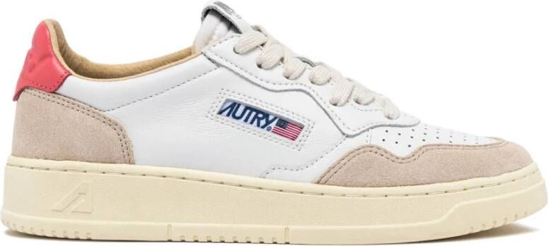 Autry Medalist Low Leren Suède Sneakers White Dames