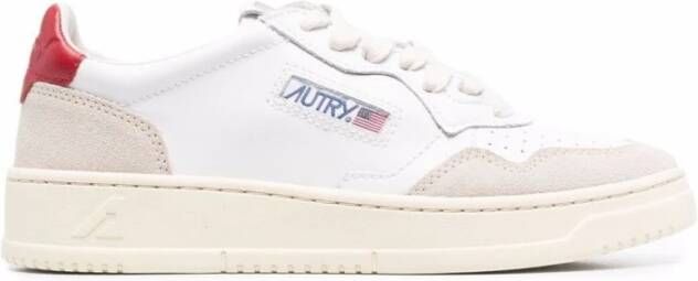 Autry Medalist Low Leren Suède Sneakers White Dames