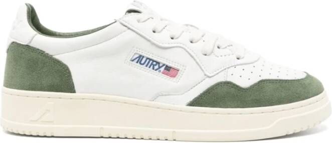 Autry Medalist Low Leren Suède Sneakers White Heren