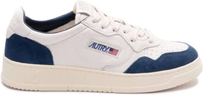 Autry Medalist Low Leren Suède Sneakers White Heren