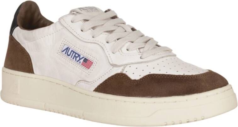 Autry Vintage geïnspireerde Medalist Low Sneaker voor vrouwen White Heren