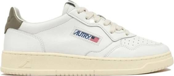 Autry Witte Sneakers met Groene Hiel Tab White Heren