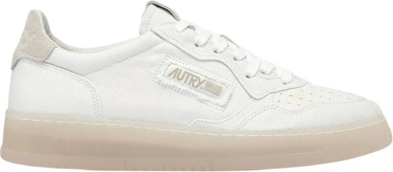 Autry Witte lage sneakers met reliëflogo White Heren