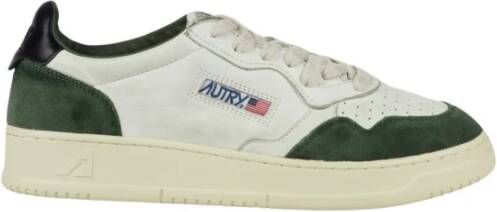 Autry Vintage-geïnspireerde Medalist Low Sneaker voor vrouwen Wit Heren